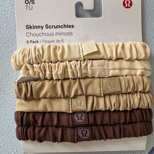 lululemon athletica Skinny Scrunchies - Cream and Brown
